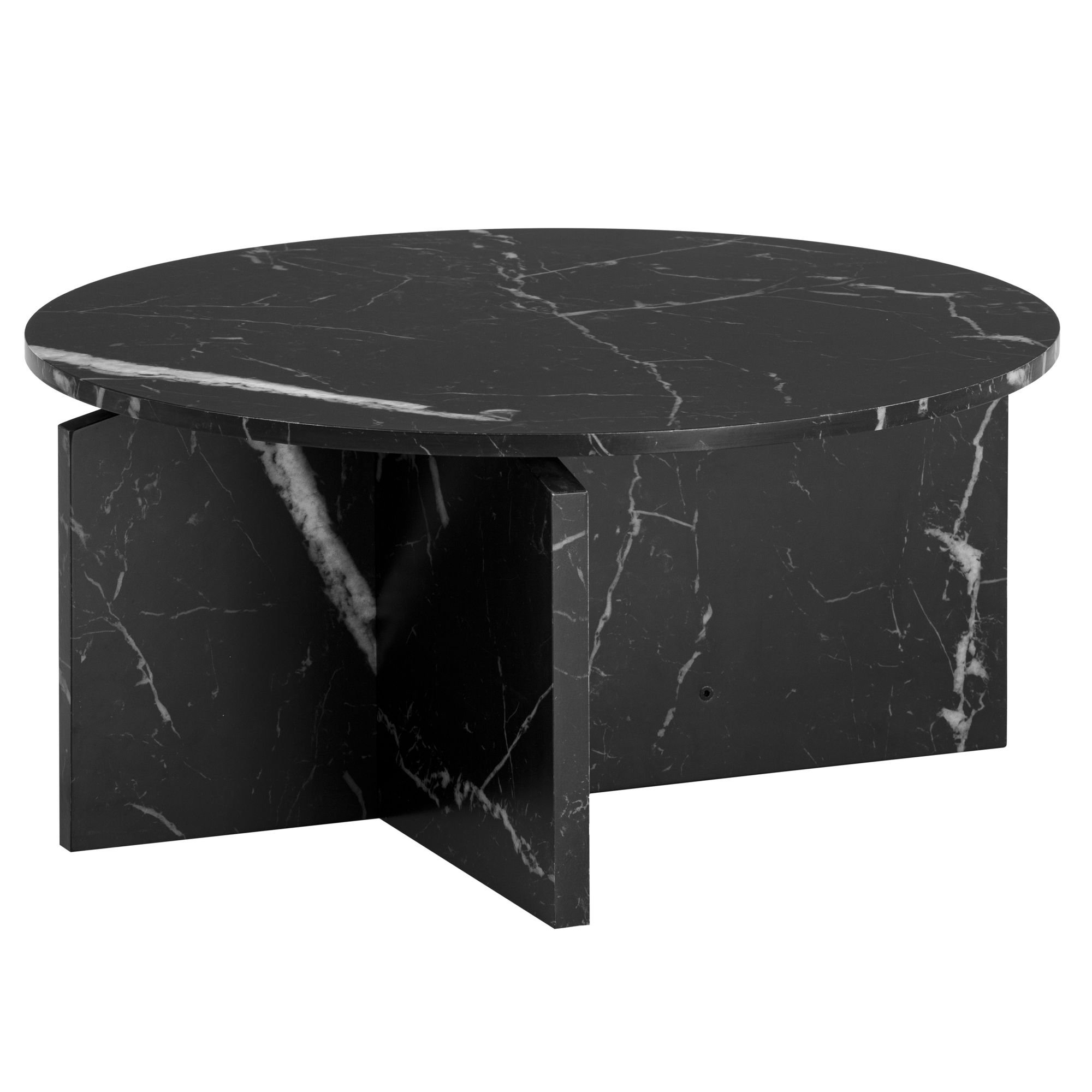 Masuta de cafea 70x70x33 cm Masuta de canapea neagra cu aspect de marmura Modern Masuta de cafea 70x70x33 cm Masuta de canapea neagra cu aspect de marmura Modern