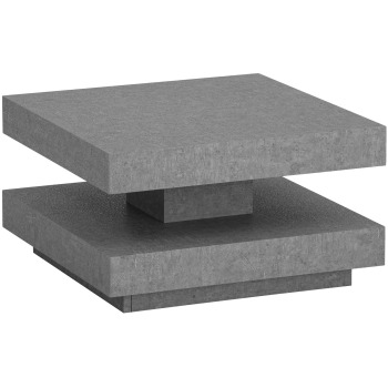 Masuta de cafea 60x60x34 cm Masuta de canapea gri in aspect beton Modern
