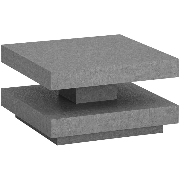 Masuta de cafea 60x60x34 cm Masuta de canapea gri in aspect beton Modern