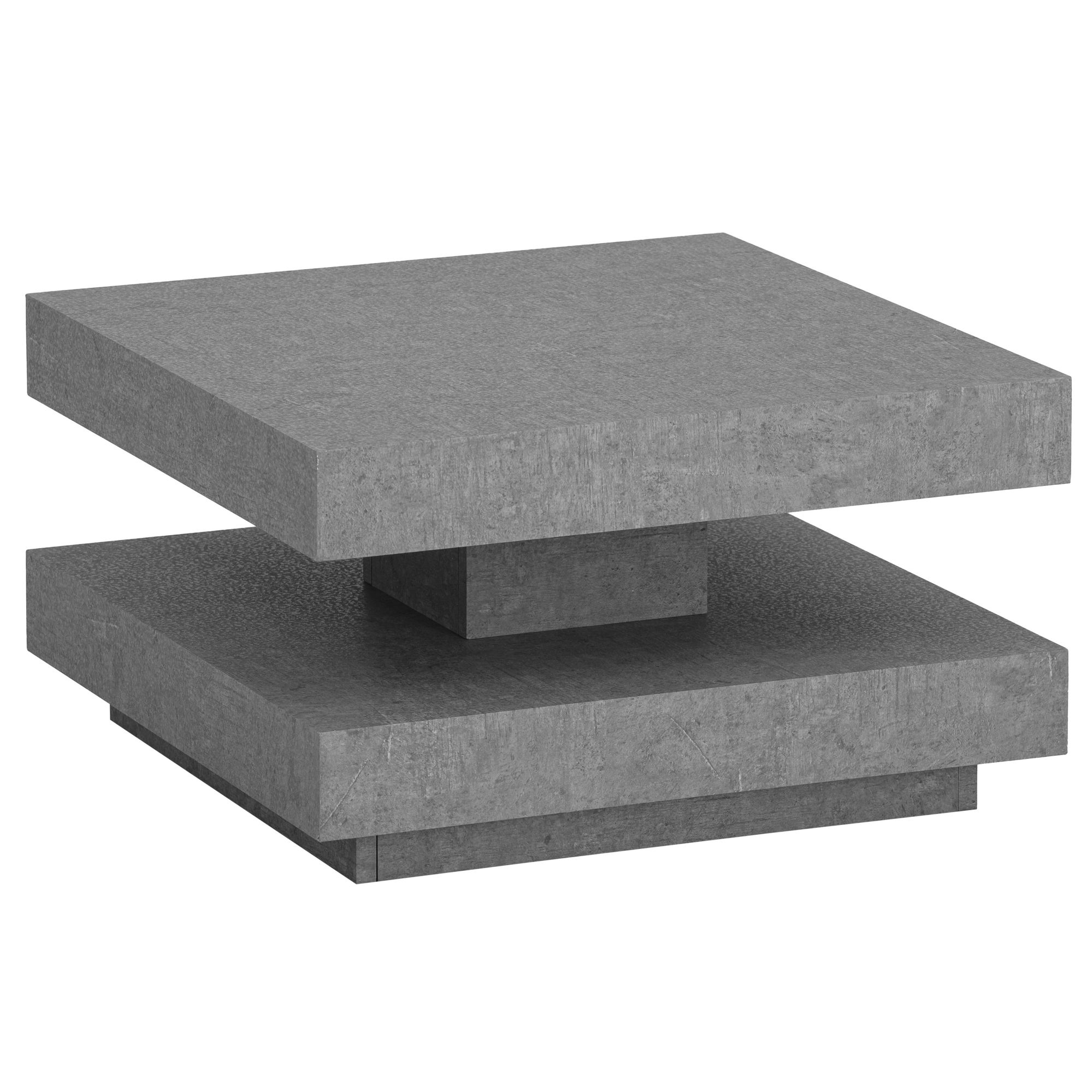 Masuta de cafea 60x60x34 cm Masuta de canapea gri in aspect beton Modern Masuta de cafea 60x60x34 cm Masuta de canapea gri in aspect beton Modern