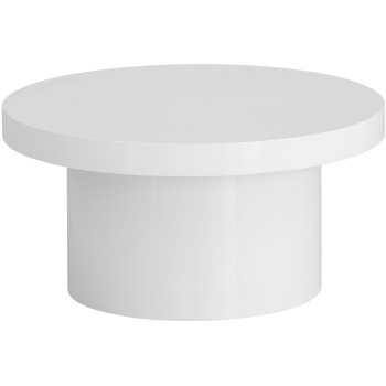 masuta de cafea 60x60x30 cm masa canapea alb lucios modern