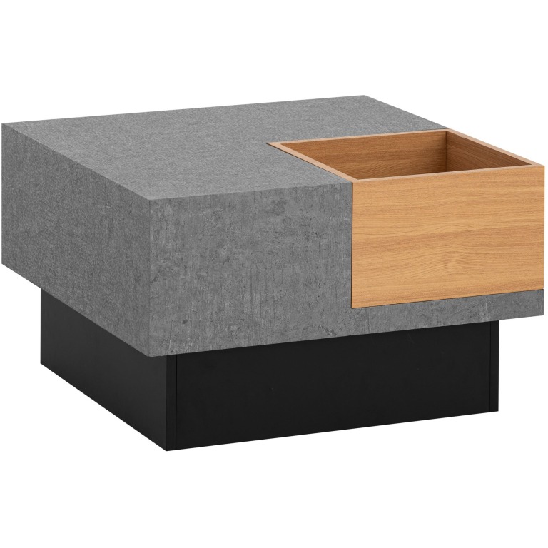 masuta de cafea 65x65x40 cm masuta de canapea gri in aspect beton modern