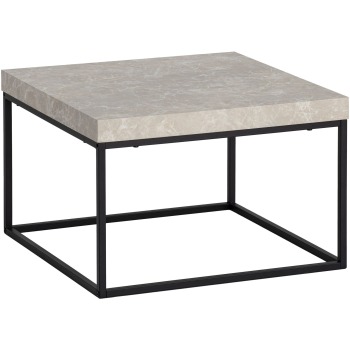 masuta de cafea 60x60x38 cm masuta de canapea de culoare nisip in piatra aspect modern