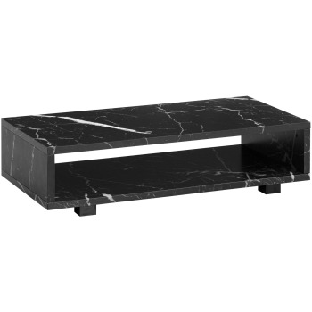 Masuta de cafea 100x50x25 cm Masuta de canapea neagra cu aspect de marmura Modern