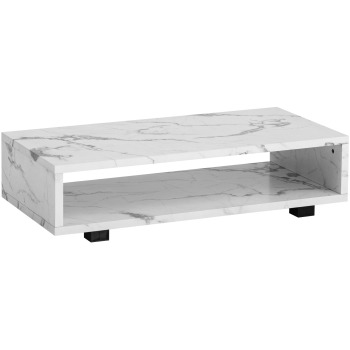 masuta de cafea 100x50x25 cm masuta de canapea alba in aspect marmura modern