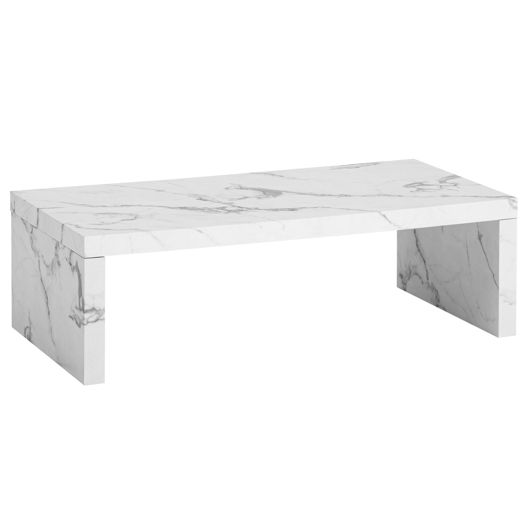 Masuta de cafea 110x55x35 cm Masuta de canapea alba in aspect marmura Timeless Masuta de cafea 110x55x35 cm Masuta de canapea alba in aspect marmura Timeless