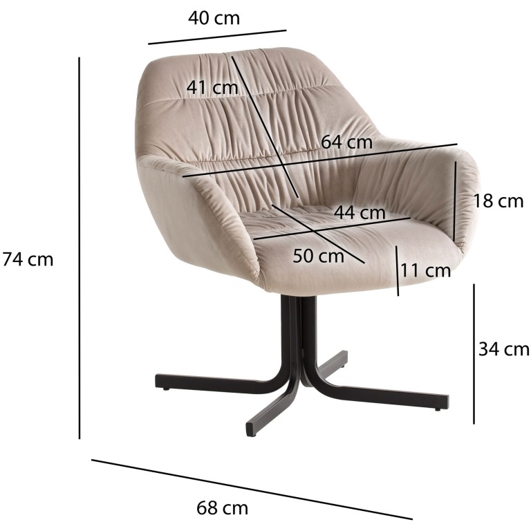 fotoliu cu husa din material textil