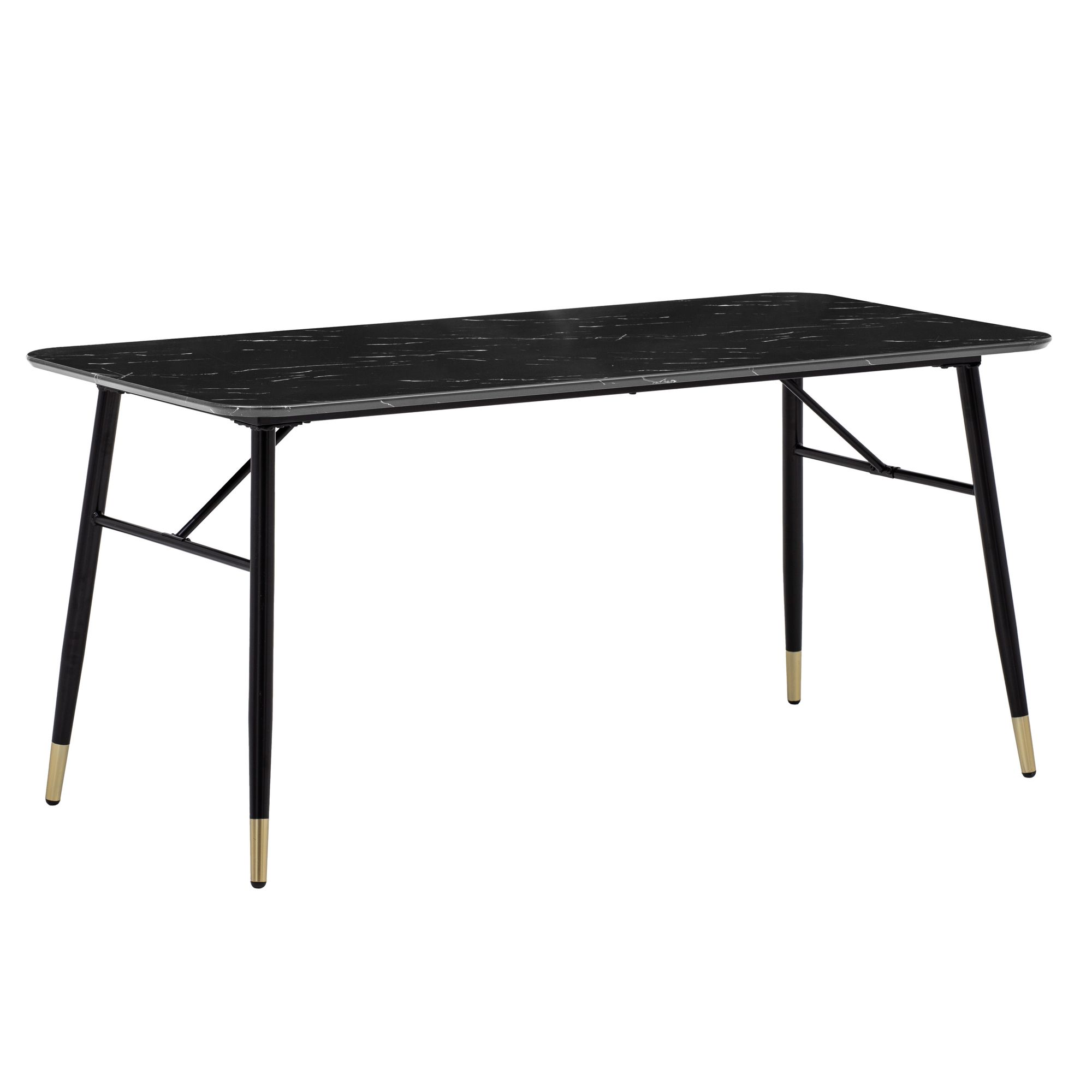 Masa de sufragerie 200x90x76 cm Masa de sufragerie neagra cu aspect de marmura Moderna Masa de sufragerie 200x90x76 cm Masa de sufragerie neagra cu aspect de marmura Moderna