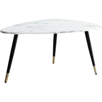 Masuta de cafea 90x60x41 cm cu aspect marmura alb