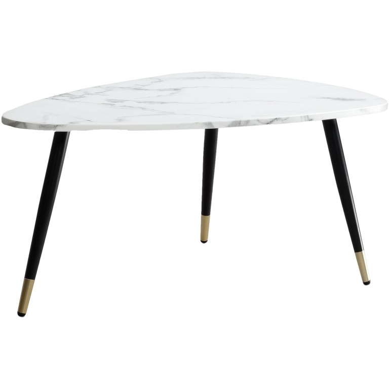 Masuta de cafea 90x60x41 cm cu aspect marmura alb