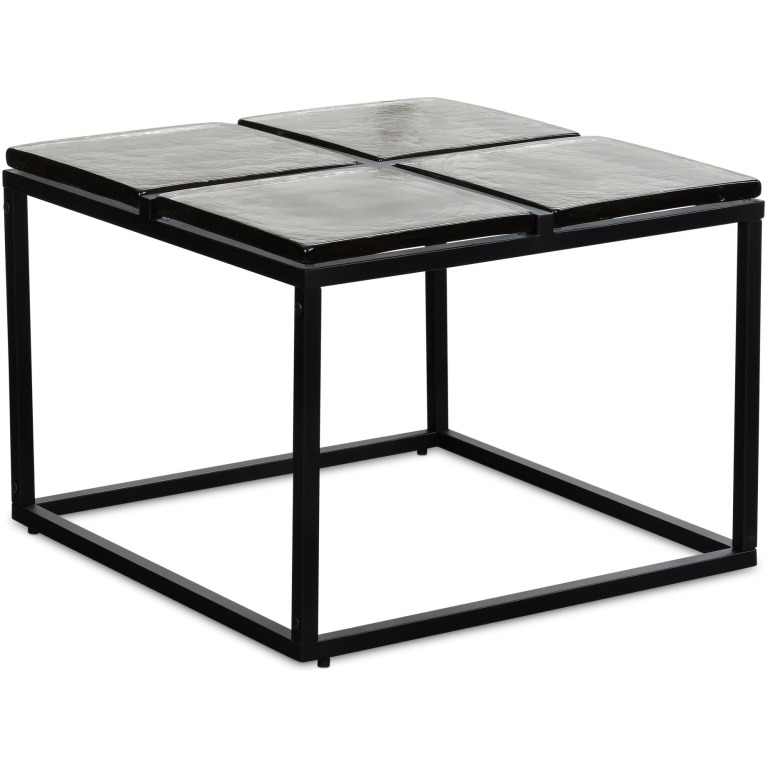 masuta de cafea sticla metal 58x58x43