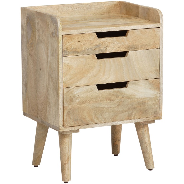 Noptiera lemn masiv de mango maro deschis 45x33x63 cm noptiera pat box spring