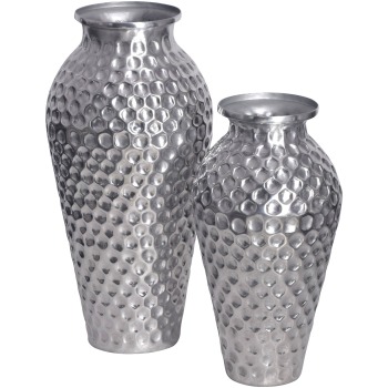 Set de 2 vaze decorative din aluminiu