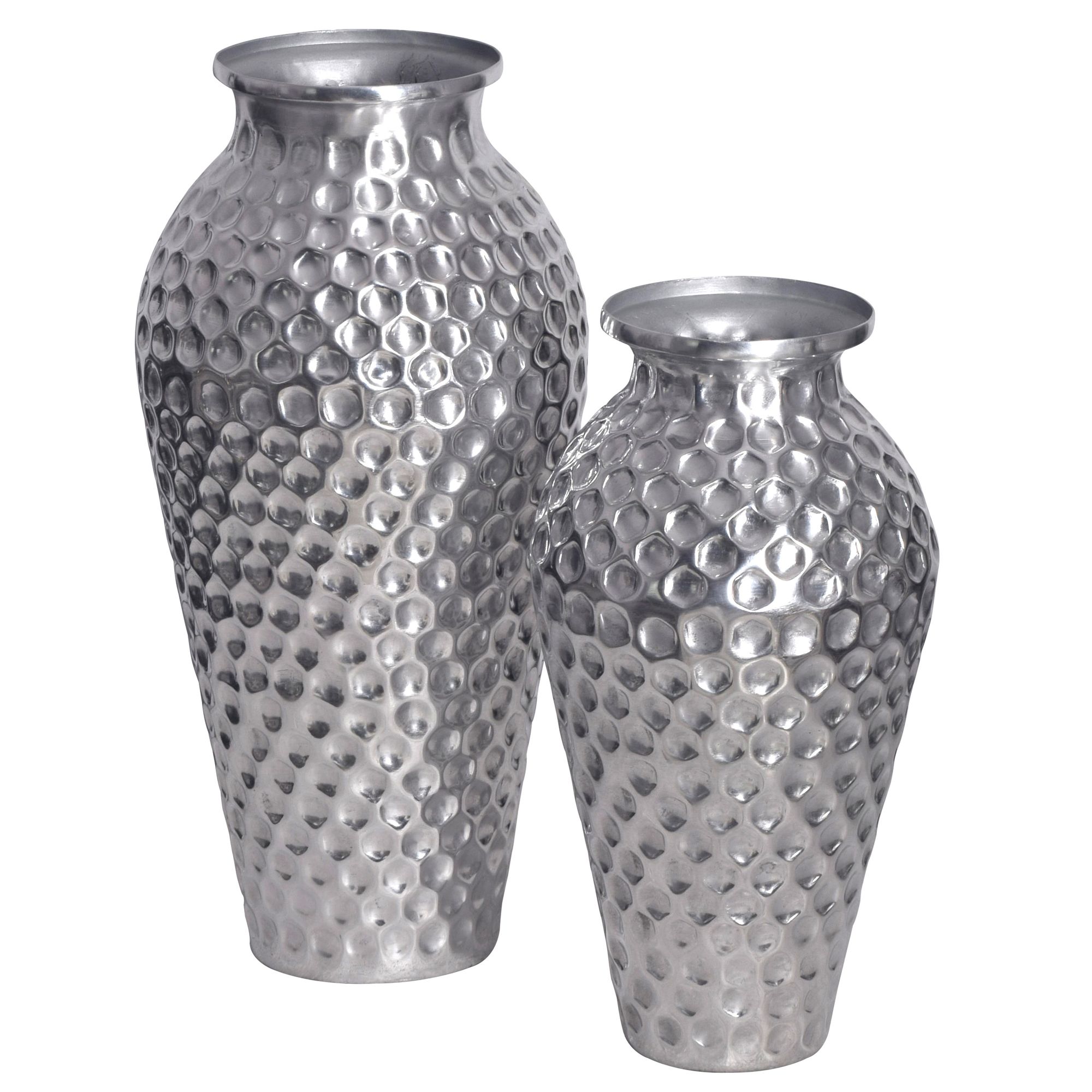 Set de 2 vaze decorative din aluminiu Set de 2 vaze decorative din aluminiu