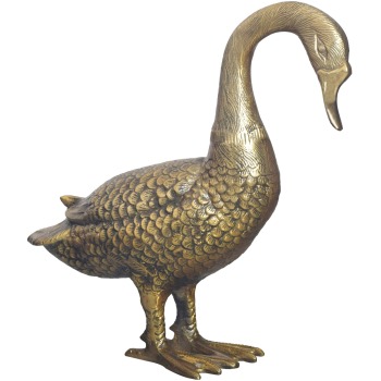 figura decorativa gasca aluminiu auriu 46 cm decorare casa decor masa