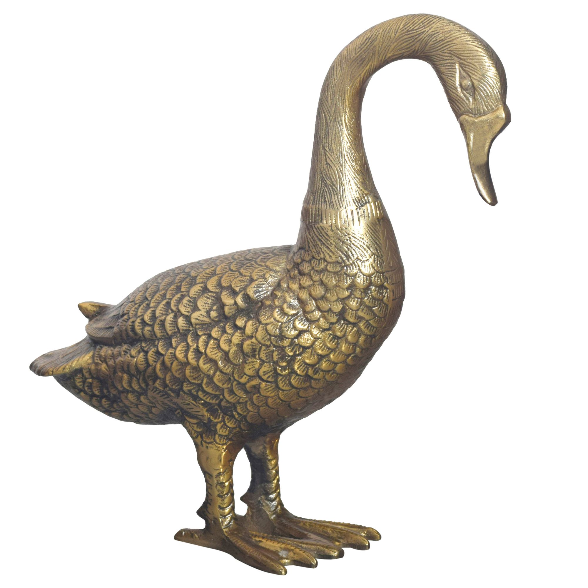 figura decorativa gasca aluminiu auriu 46 cm decorare casa decor masa figura decorativa gasca aluminiu auriu 46 cm decorare casa decor masa