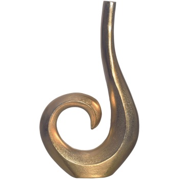 Vaza Decorativa 47 cm Aluminiu Auriu Vaza cu flori in spirala Modern Mica