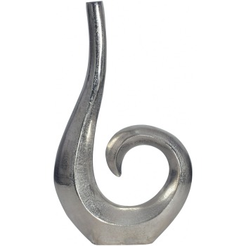 Vaza Decorativa 47 cm Aluminiu Argintiu Vaza Spirala Moderna Mica