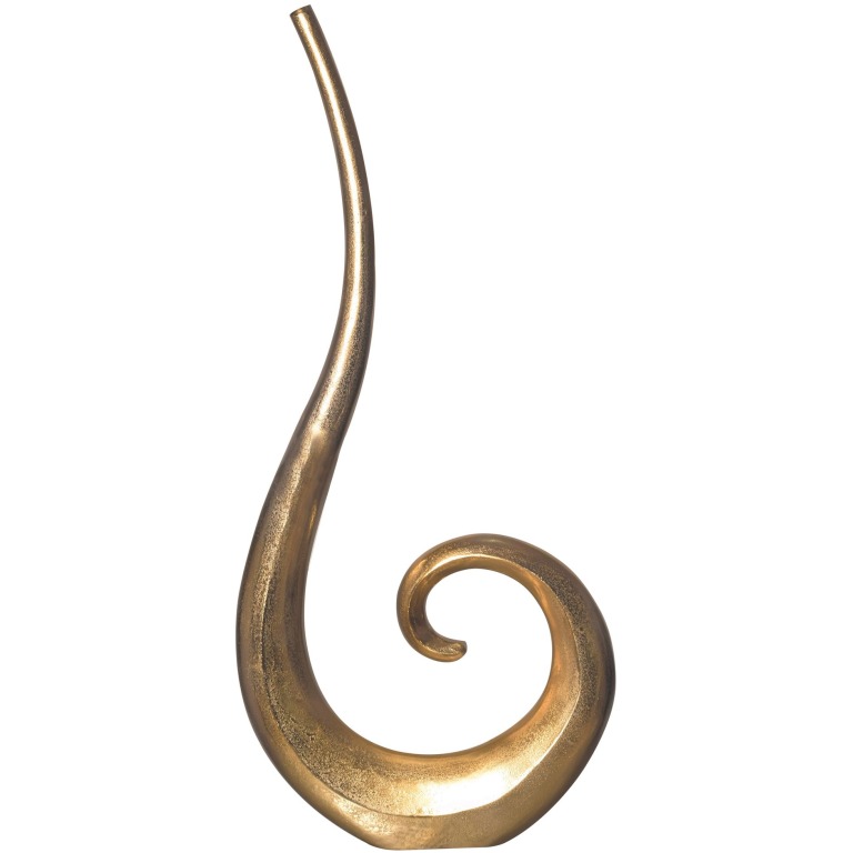 Vasă Decorativă 100 cm Aluminiu Auriu Vasă cu flori în spirală Modernă Mare