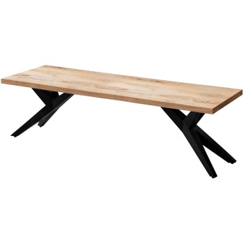 bancă sufragerie 160x45x45 cm salcâm lemn masiv metal stil mansardă