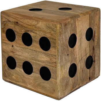 Scaun Cub Lemn Mango // 41x41x41 cm // Măsuță Laterală