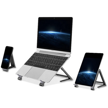 Suport Multifuncțional 3-în-1 pentru Laptop, Tabletă și Telefon
