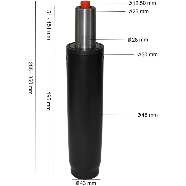 Accesorii Birou: Tampon cu arc Amstyle, Culoare Crom, Încărcare 180 kg