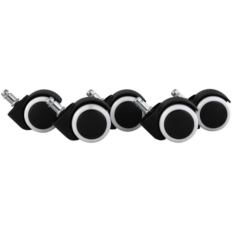 Set Role pentru Scaune de Birou - Plastic de Înaltă Calitate, Alb-Negru - Rezistente la Abraziune - Diametru 50mm