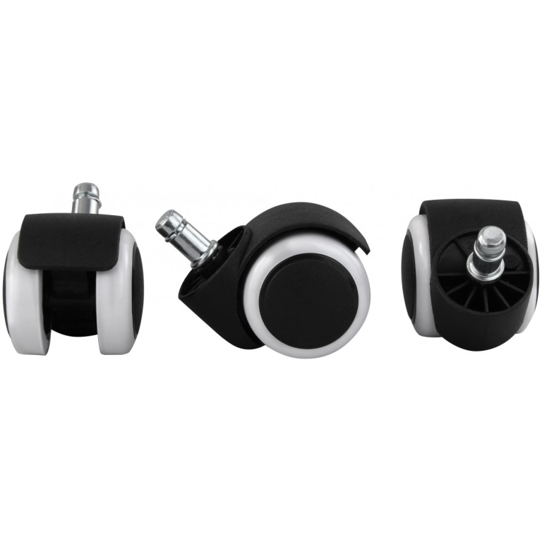Set Role pentru Scaune de Birou - Plastic de Înaltă Calitate, Alb-Negru - Rezistente la Abraziune - Diametru 50mm