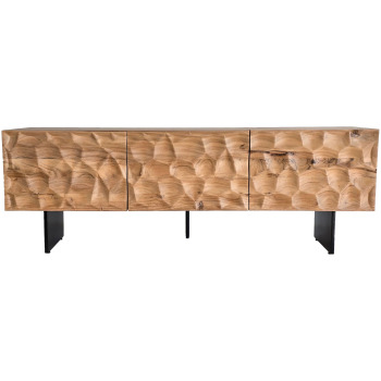 Comodă TV Lowboard Salcâm Masiv // Design 3D // 160x56x37 cm