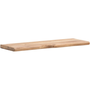 Etajeră Perete // Lemn Masiv de Acacia // Design Plutitor Margine Naturală