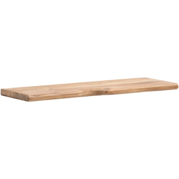 Etajeră Perete // Lemn Masiv Salcâm // Design Plutitor Margine Naturală